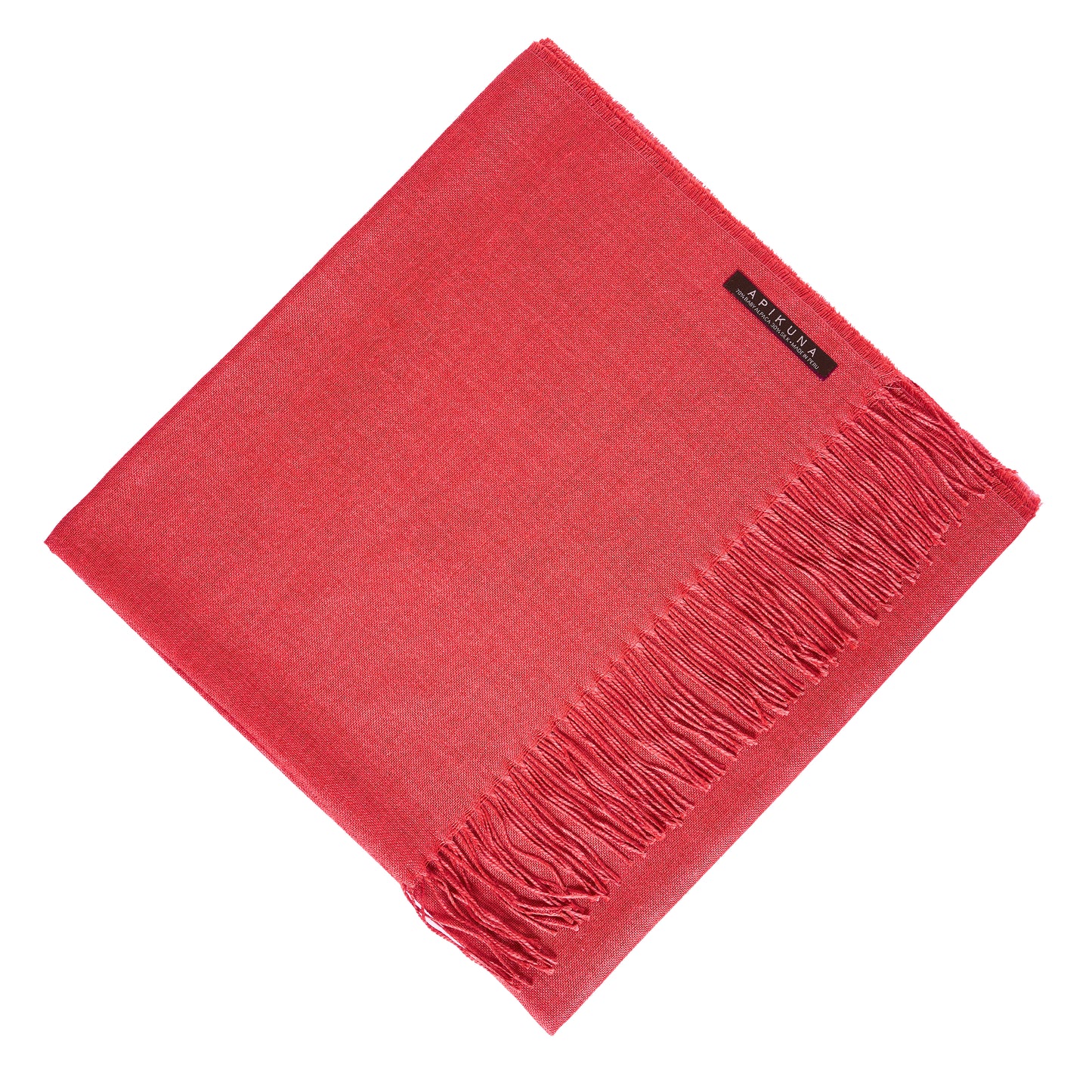 Pashmina 70% Baby-Alpakawolle & 30% Seide Korallenrot
