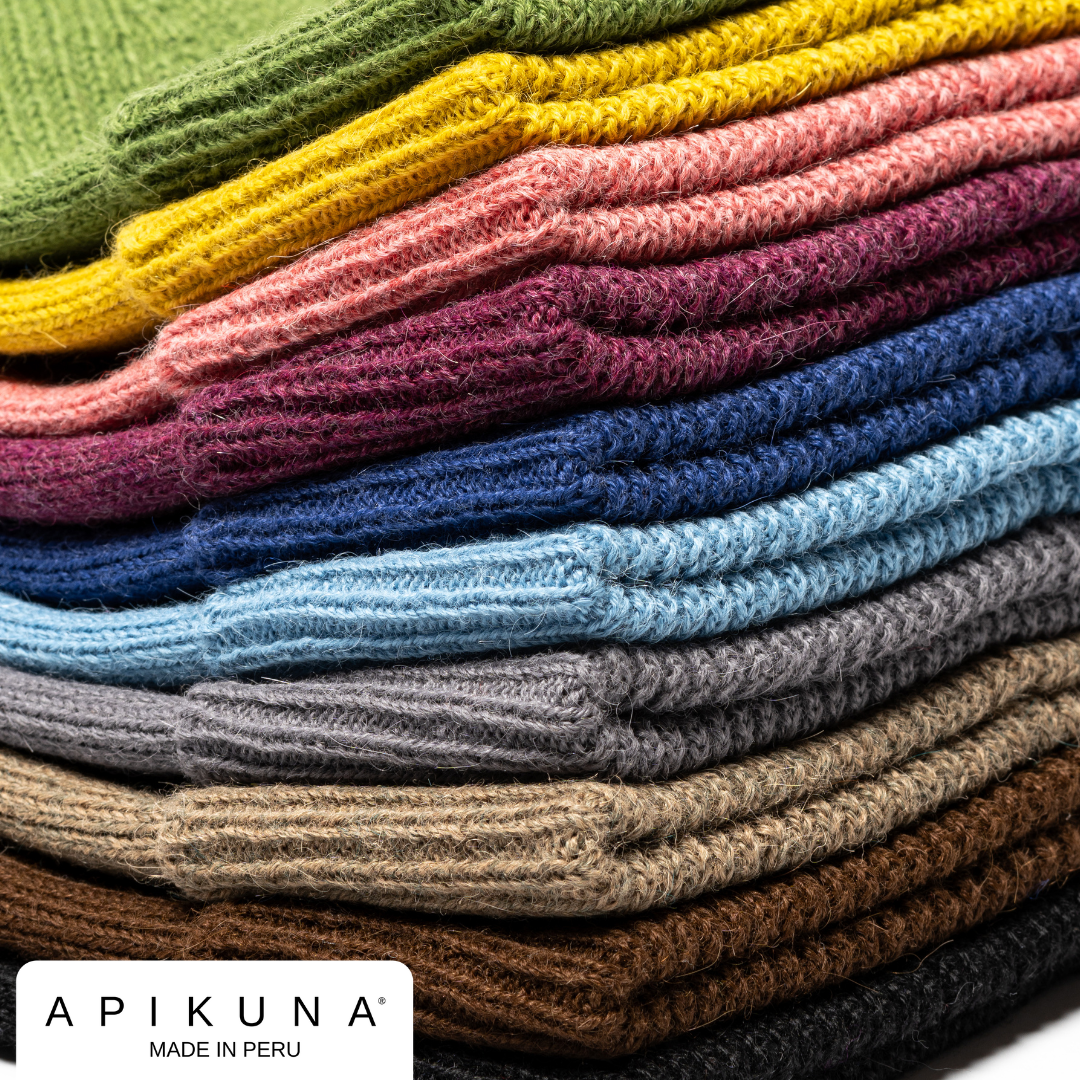 Mütze aus 100 % Baby-Alpakawolle - Weinrot