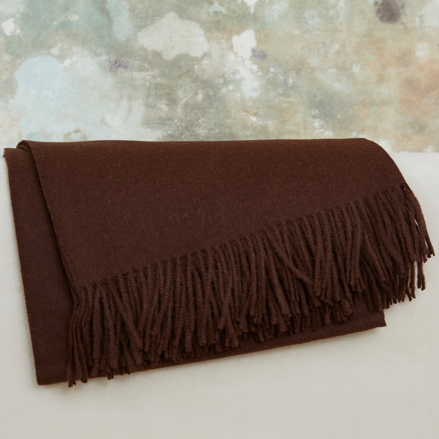 Decke aus 100 % Baby-Alpakawolle – Dunkelbraun