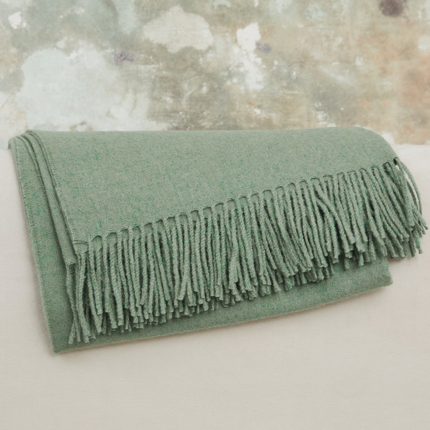 Decke aus 100 % Baby-Alpakawolle – Grün