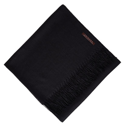 Pashmina 70% Baby-Alpakawolle & 30% Seide Schwarz