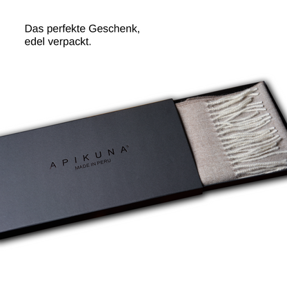 Schal aus 100 % Baby-Alpakawolle – Beige