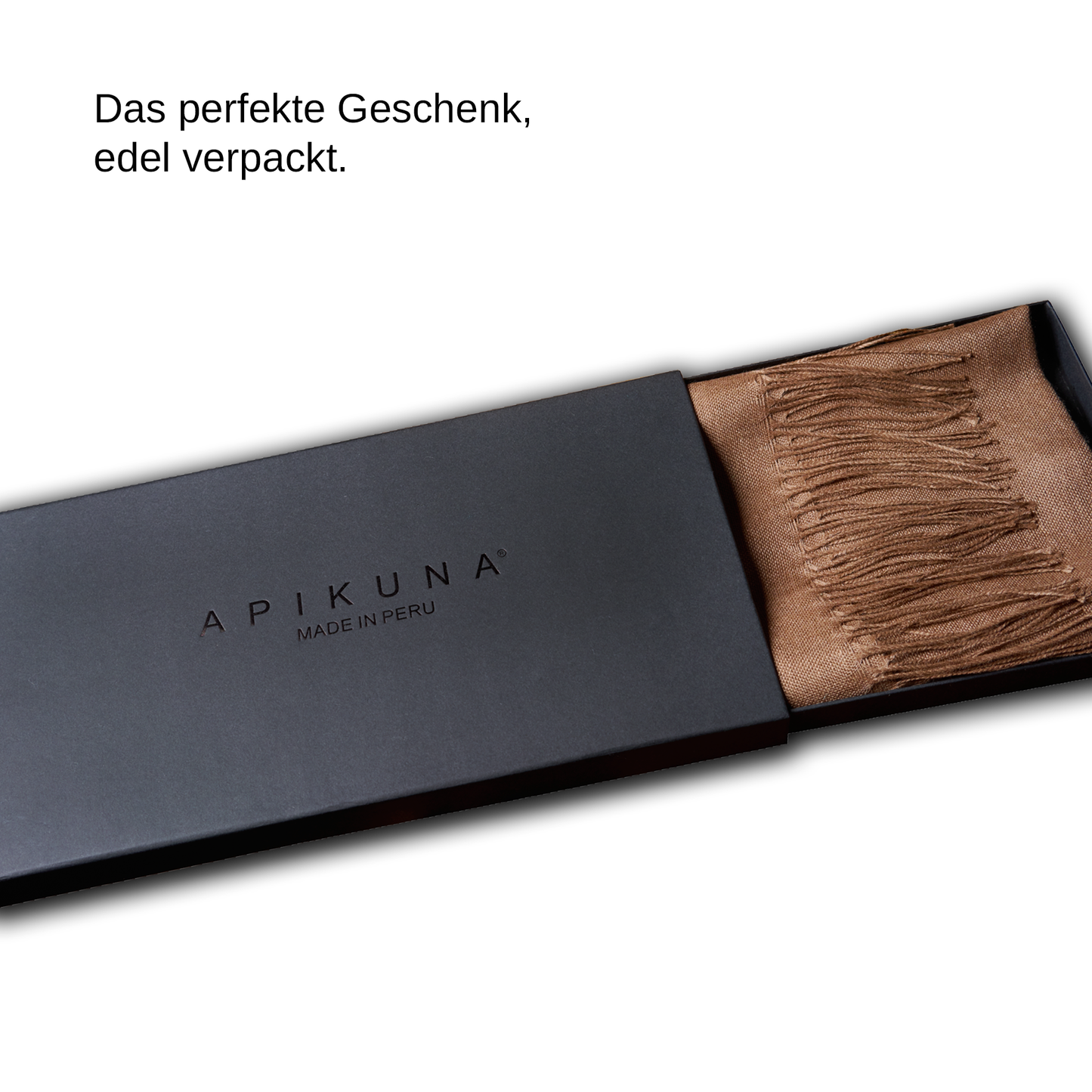 Pashmina 70% Baby-Alpakawolle & 30% Seide Karamell