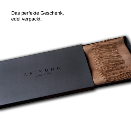 Pashmina 70% Baby-Alpakawolle & 30% Seide Karamell