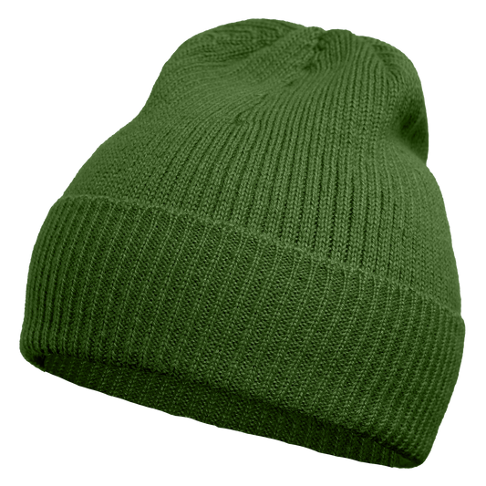 Mütze aus 100 % Baby-Alpakawolle - Olivgrün