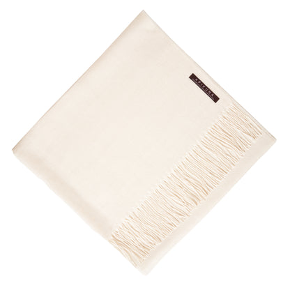 Pashmina 70% Baby-Alpakawolle & 30% Seide Elfenbein