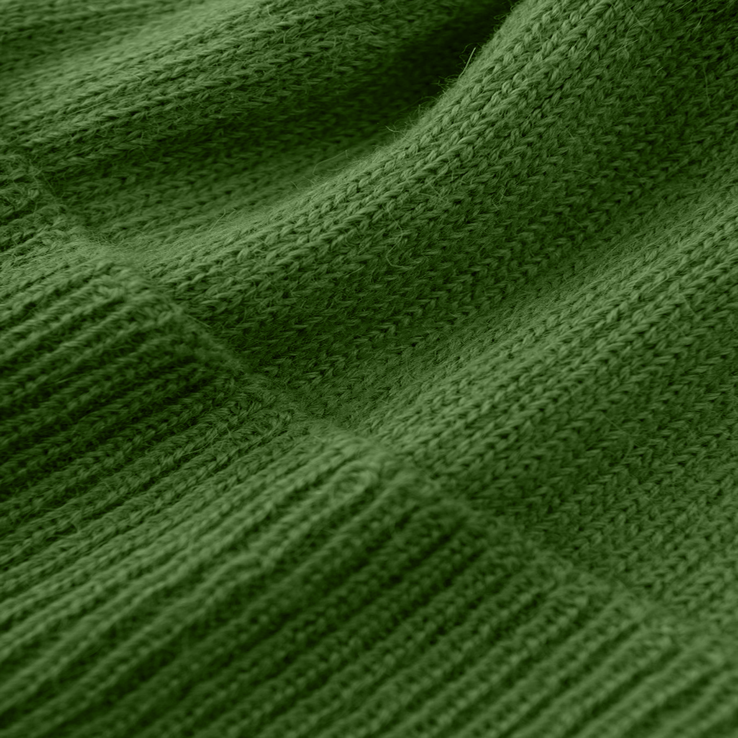 Mütze aus 100 % Baby-Alpakawolle - Olivgrün