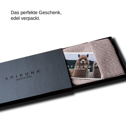 Mütze aus 100 % Baby-Alpakawolle - Beige