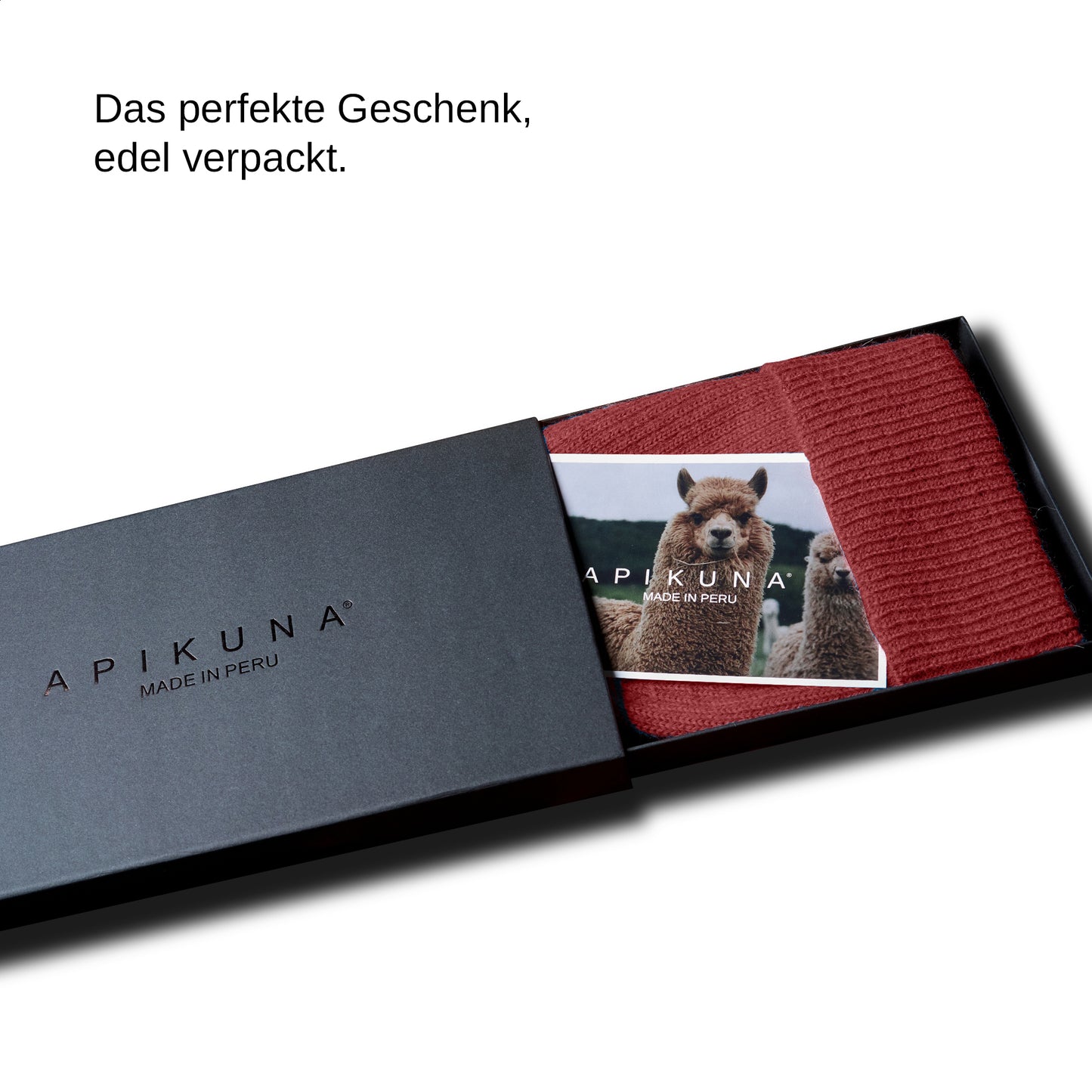 Mütze aus 100 % Baby-Alpakawolle - Rot