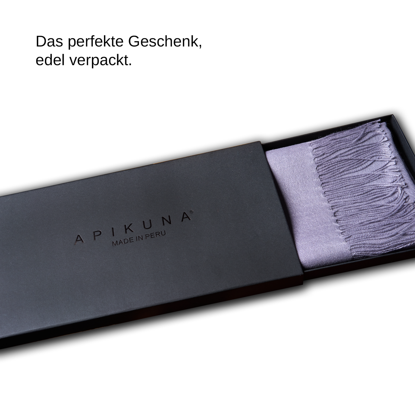 Pashmina 70% Baby-Alpakawolle & 30% Seide Flieder