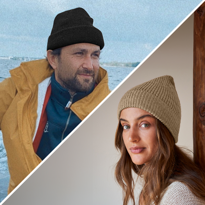 Mütze aus 100 % Baby-Alpakawolle - Braun