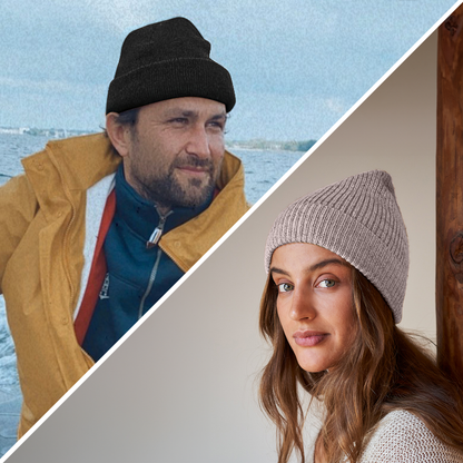 Mütze aus 100 % Baby-Alpakawolle - Beige