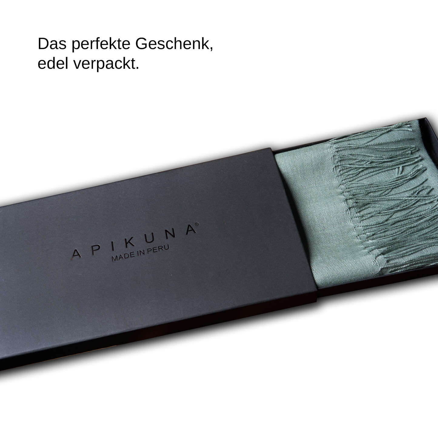 Pashmina 70% Baby-Alpakawolle & 30% Seide Mintgrün