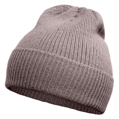 Mütze aus 100 % Baby-Alpakawolle - Beige