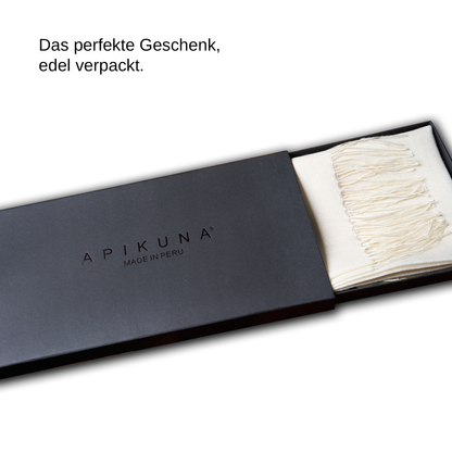 Pashmina 70% Baby-Alpakawolle & 30% Seide Elfenbein