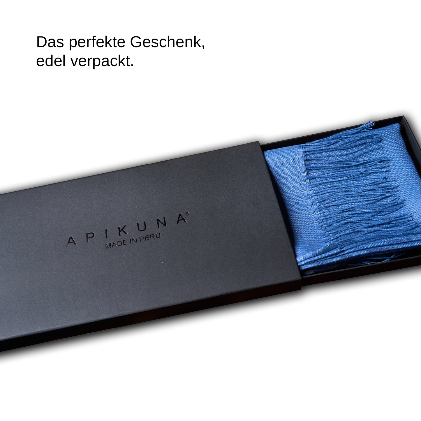 Pashmina 70% Baby-Alpakawolle & 30% Seide Königsblau