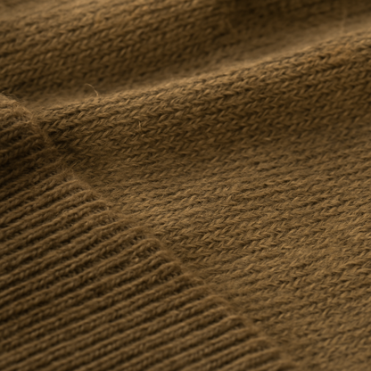 Mütze aus 100 % Baby-Alpakawolle - Braun