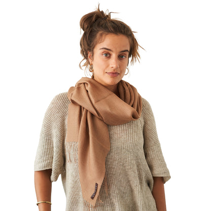 Pashmina 70% Baby-Alpakawolle & 30% Seide Karamell