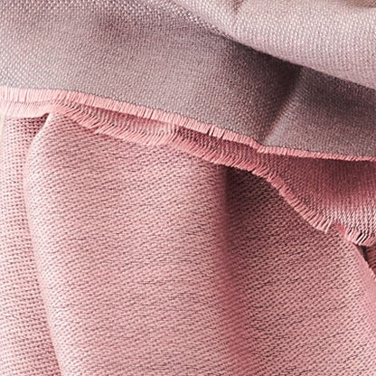 Doubleface-Pashmina aus 70 % Baby-Alpakawolle & 30 % Seide - Rosa