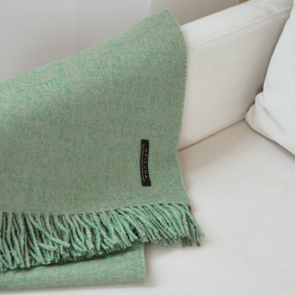 Decke aus 100 % Baby-Alpakawolle – Grün