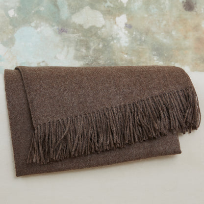 Decke aus 100 % Baby-Alpakawolle – Braun