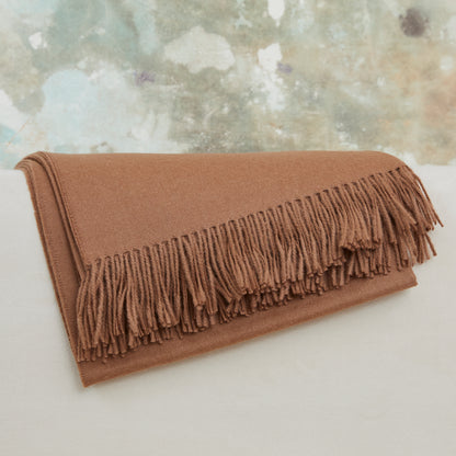 Decke aus 100 % Baby-Alpakawolle – Sand