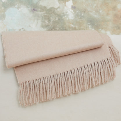 Decke aus 100 % Baby-Alpakawolle – Beige