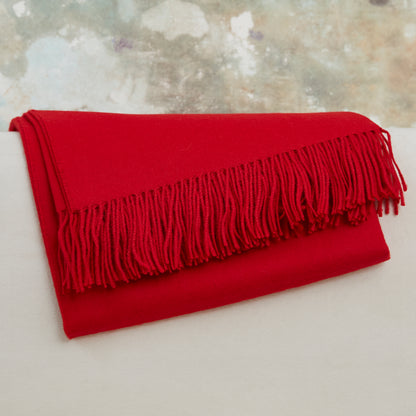 Decke aus 100 % Baby-Alpakawolle – Rot