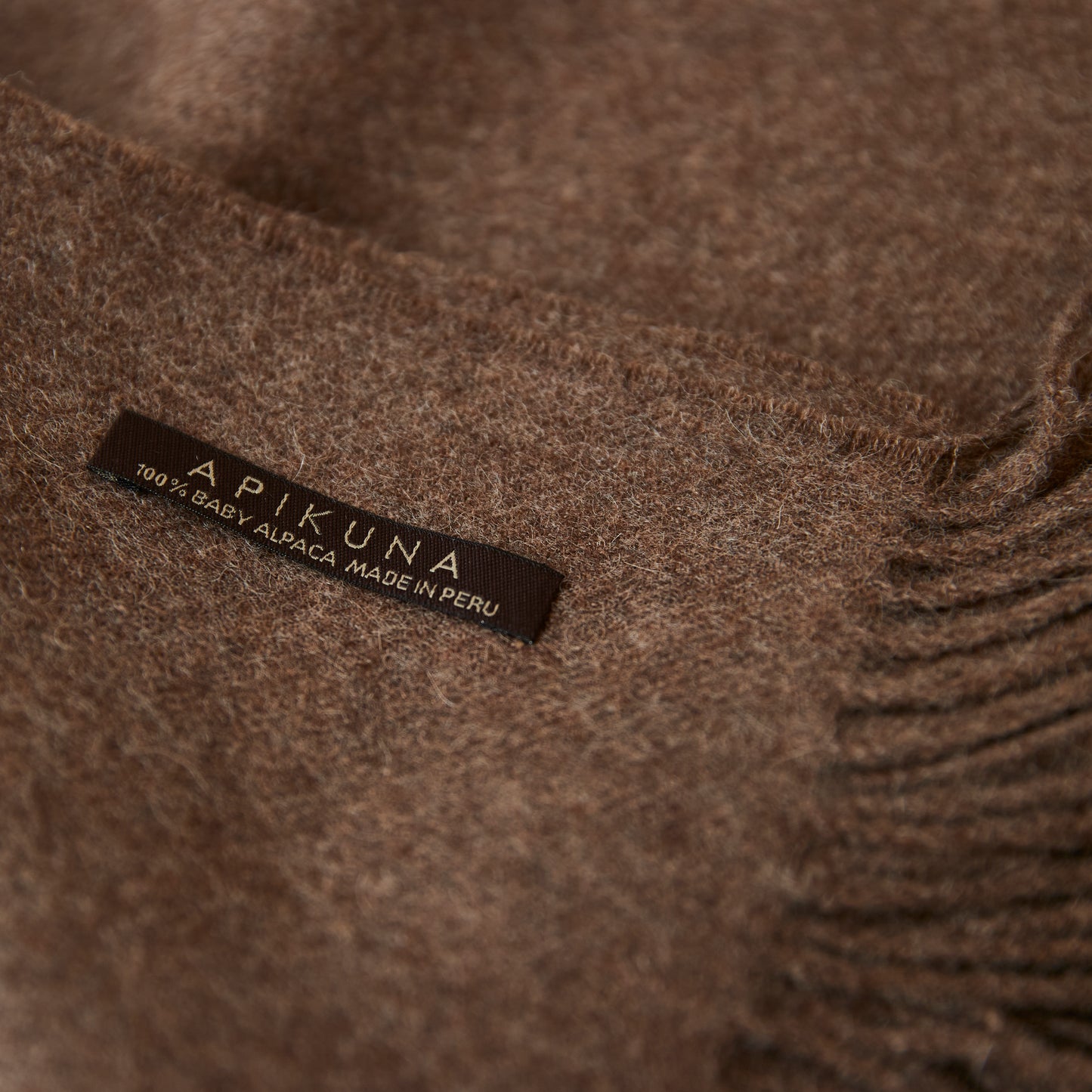 Decke aus 100 % Baby-Alpakawolle – Braun
