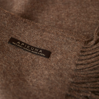 Decke aus 100 % Baby-Alpakawolle – Braun