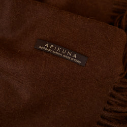 Decke aus 100 % Baby-Alpakawolle – Dunkelbraun