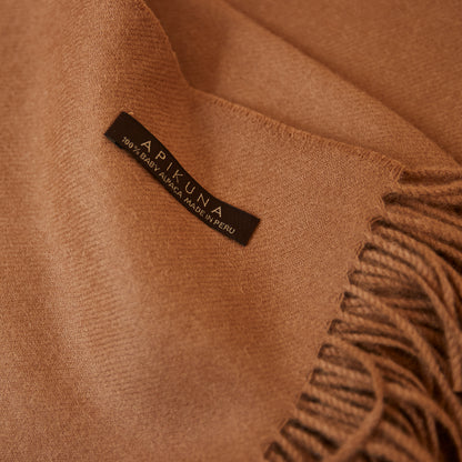 Decke aus 100 % Baby-Alpakawolle – Sand