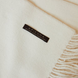 Decke aus 100 % Baby-Alpakawolle – Weiß