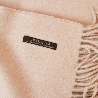 Decke aus 100 % Baby-Alpakawolle – Beige