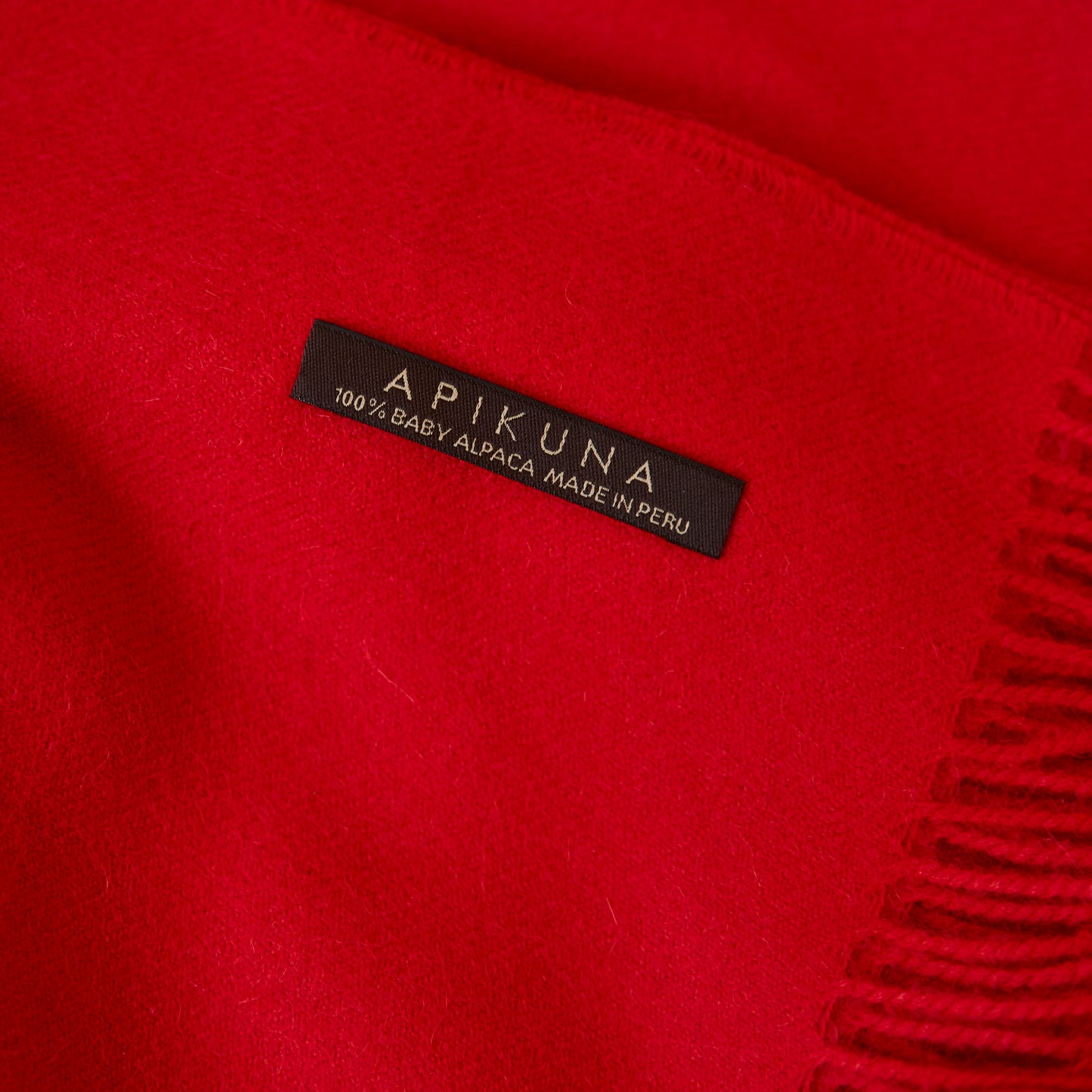 Decke aus 100 % Baby-Alpakawolle – Orange