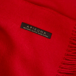 Decke aus 100 % Baby-Alpakawolle – Orange