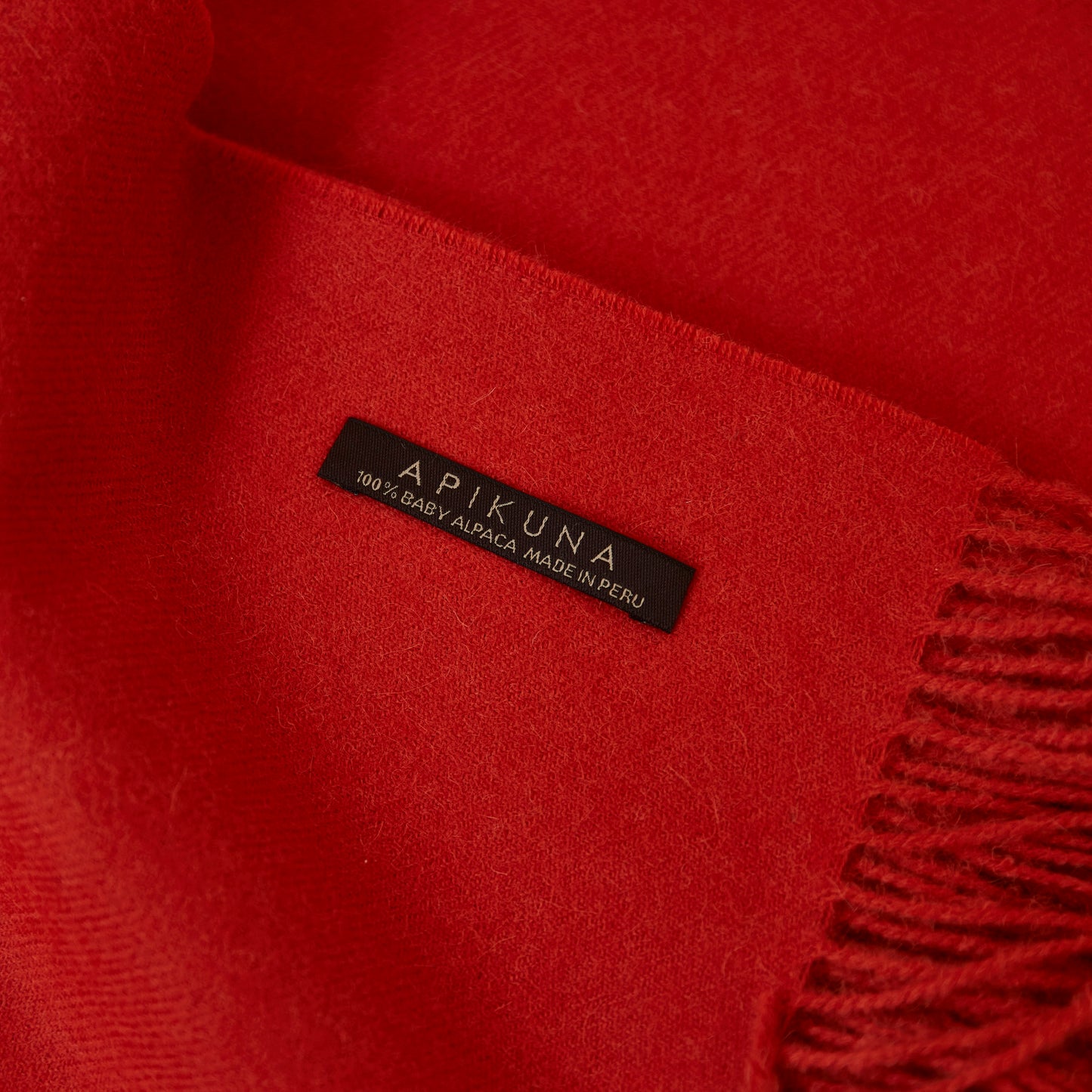 Decke aus 100 % Baby-Alpakawolle – Rot