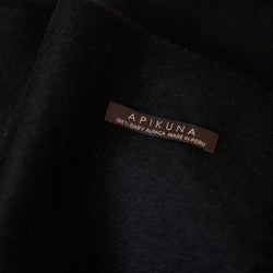 Decke aus 100 % Baby-Alpakawolle – Schwarz