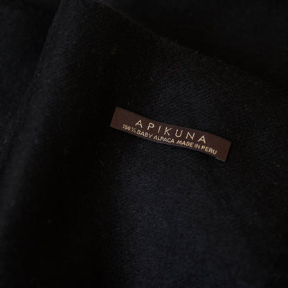 Decke aus 100 % Baby-Alpakawolle – Schwarz