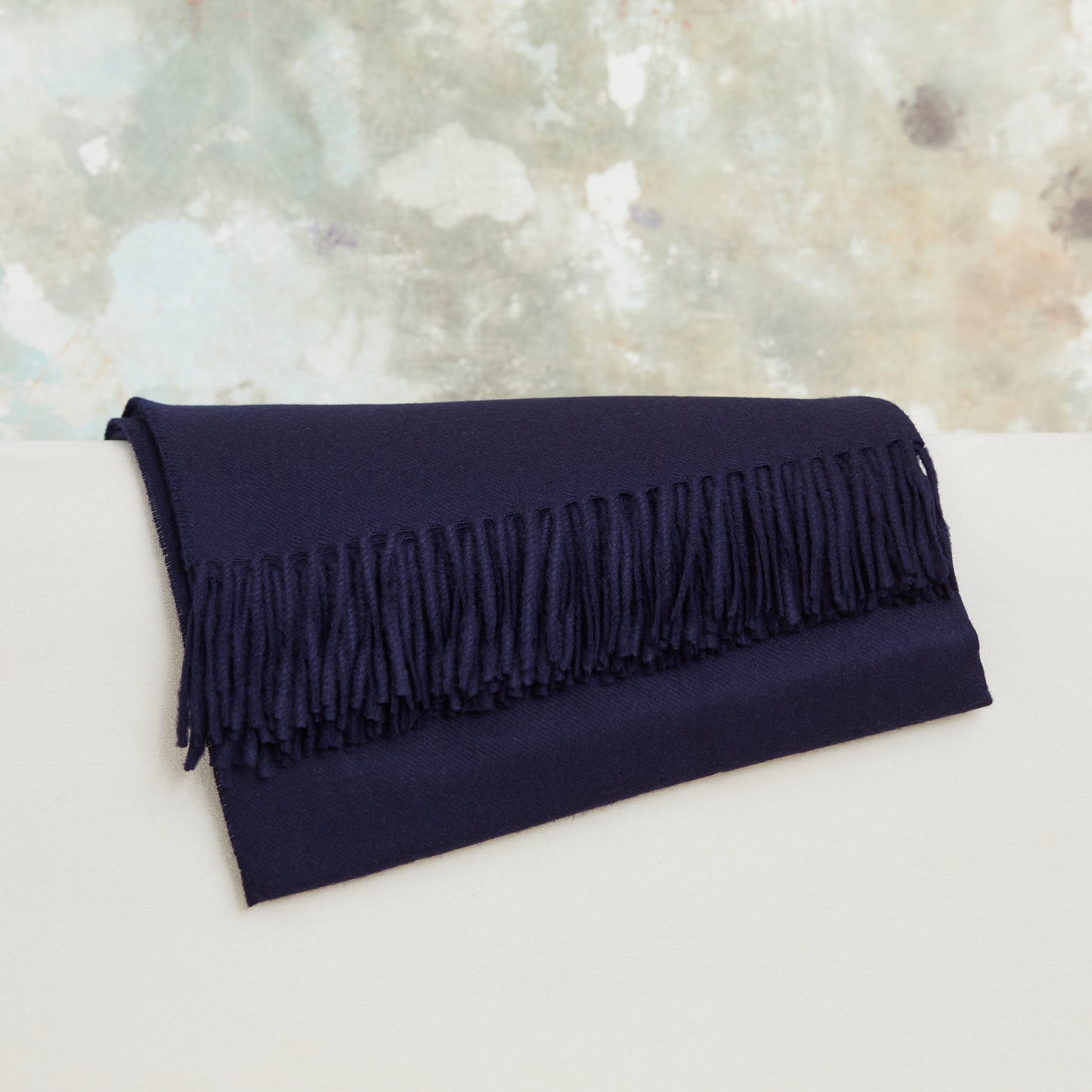 Decke aus 100 % Baby-Alpakawolle – Blau