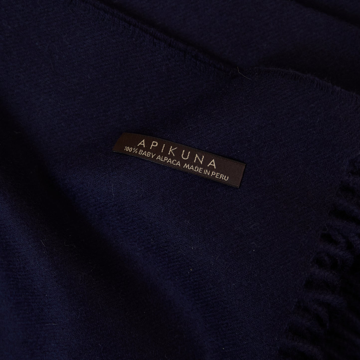 Decke aus 100 % Baby-Alpakawolle – Blau