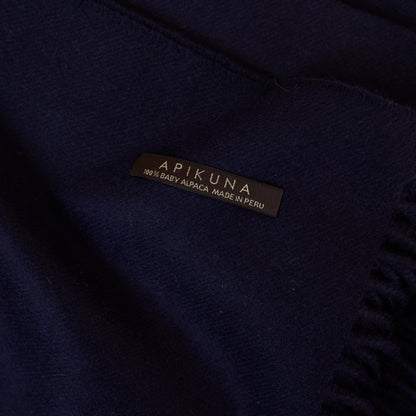 Decke aus 100 % Baby-Alpakawolle – Blau