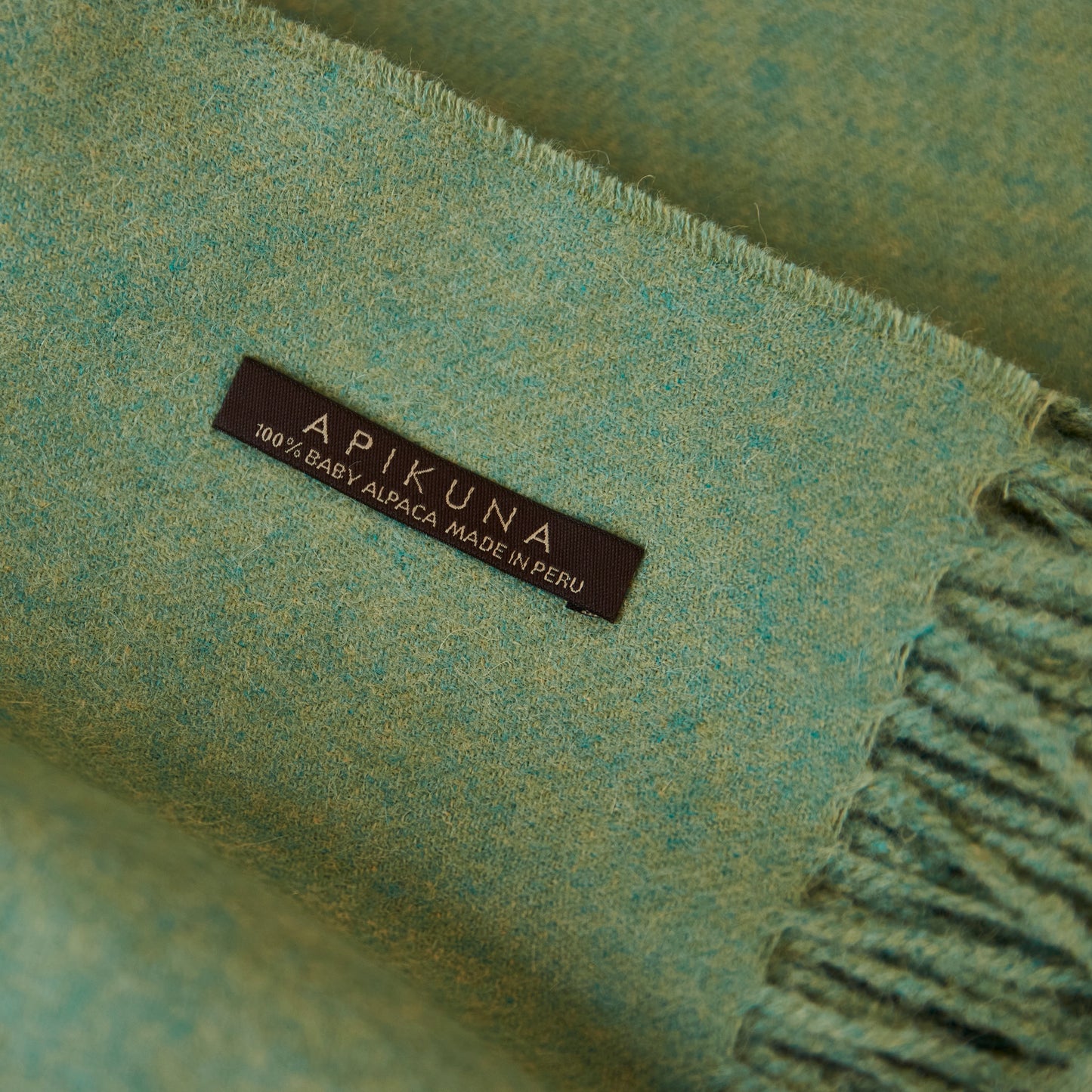 Decke aus 100 % Baby-Alpakawolle – Grün