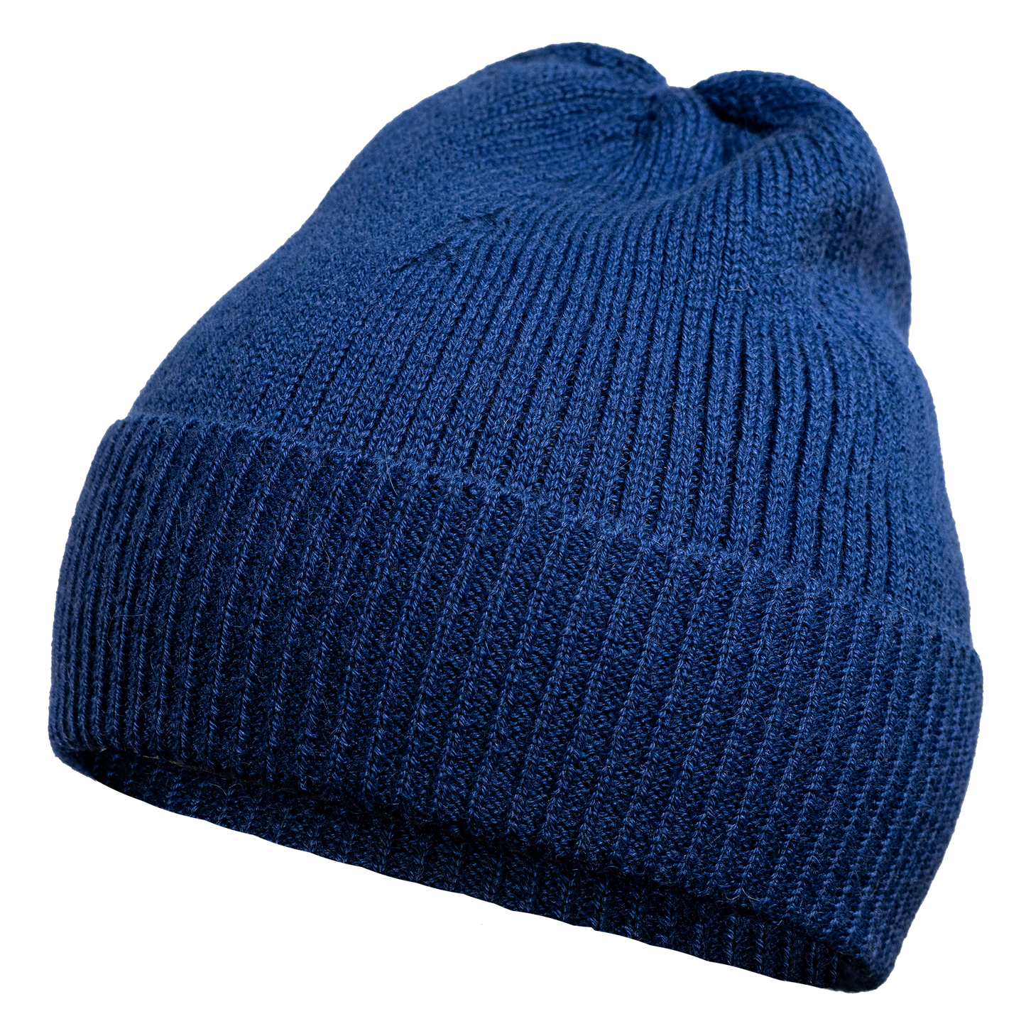 Mütze aus 100 % Baby-Alpakawolle - Blau