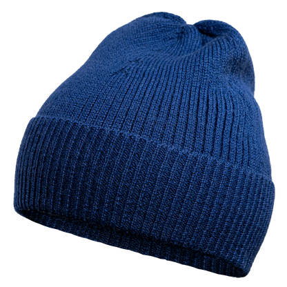 Mütze aus 100 % Baby-Alpakawolle - Blau