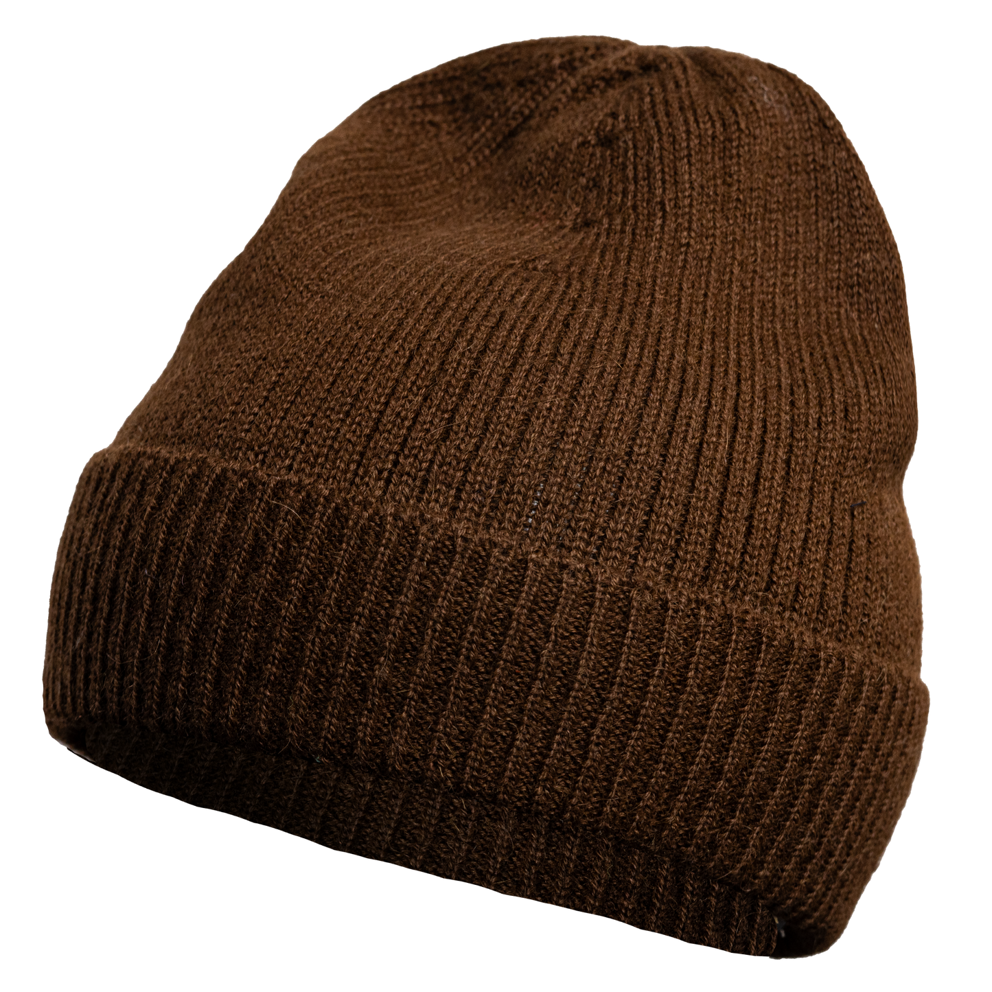 Mütze aus 100 % Baby-Alpakawolle - Dunkelbraun