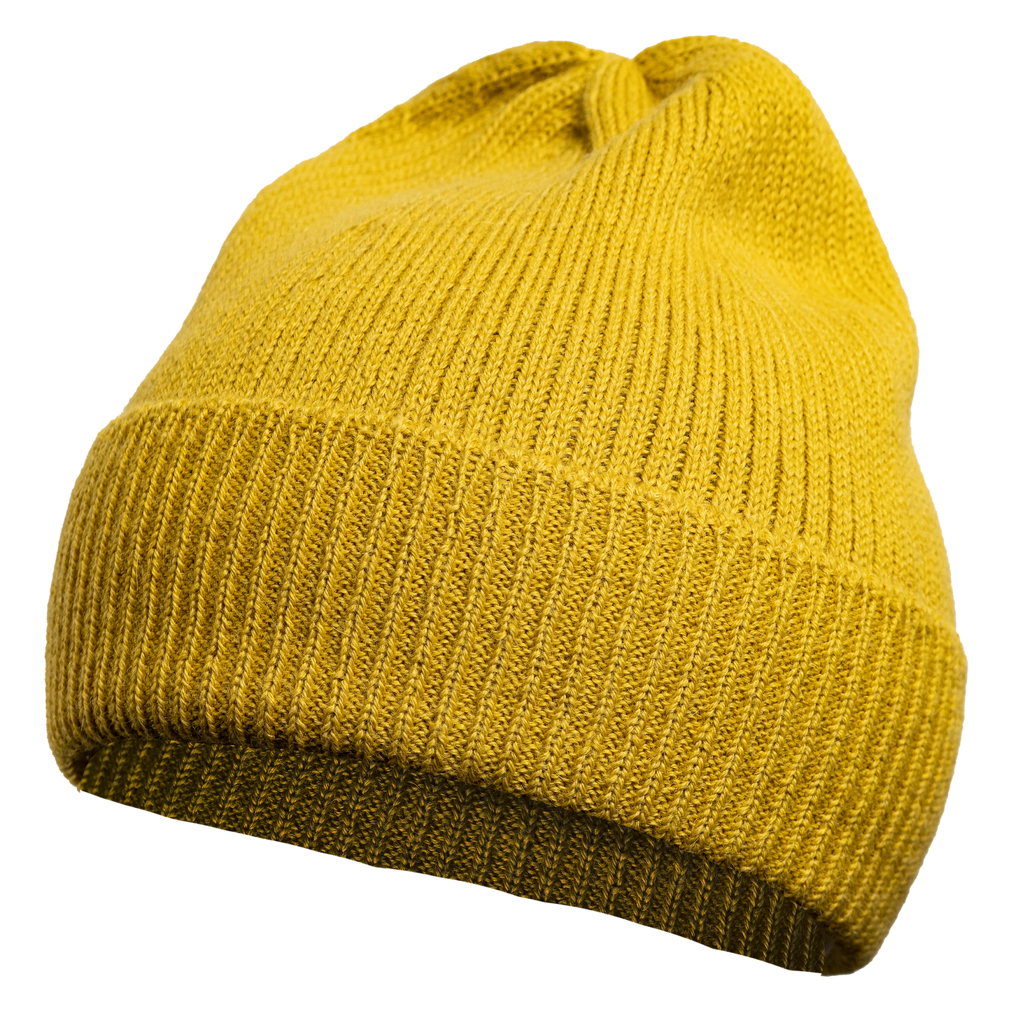 Mütze aus 100 % Baby-Alpakawolle - Goldgelb