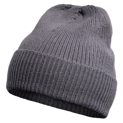 Mütze aus 100 % Baby-Alpakawolle - Grau