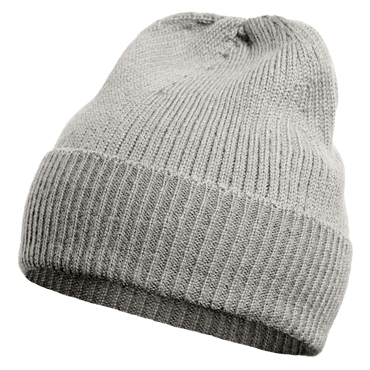 Mütze aus 100 % Baby-Alpakawolle - Hellgrau