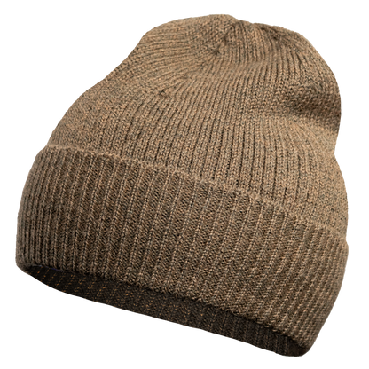 Mütze aus 100 % Baby-Alpakawolle - Braun